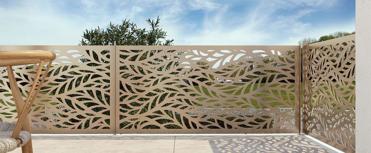 recinzione tessuto metal design